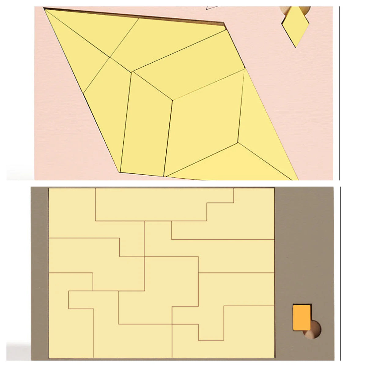 【🧩 Razvijajte miselne sposobnosti! Zabavni skupinski izzivi za vso družino!】Lesena tangram sestavljanka