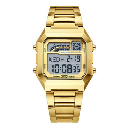 ⌚ Digitalna kvadratna unisex ura z osvetlitvijo – Jasno ponoči & odporna vsak dan! ✨