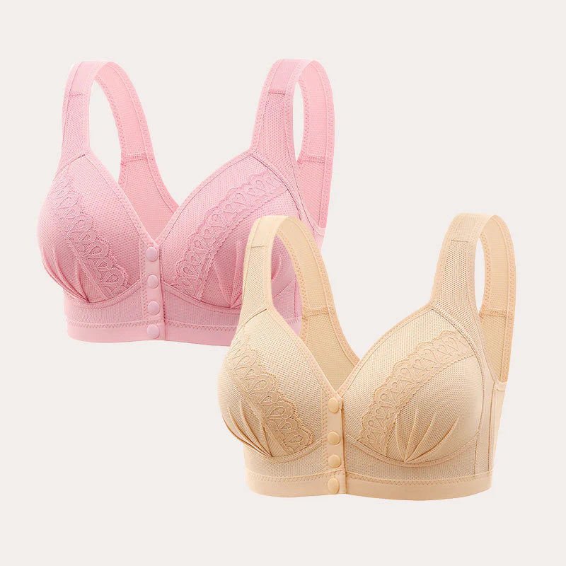 🤩Drugi izdelek -40%🤩Bombažni modrček z zapenjanjem spredaj, zračen in prijazen do kože 【1+1 brezplačno】