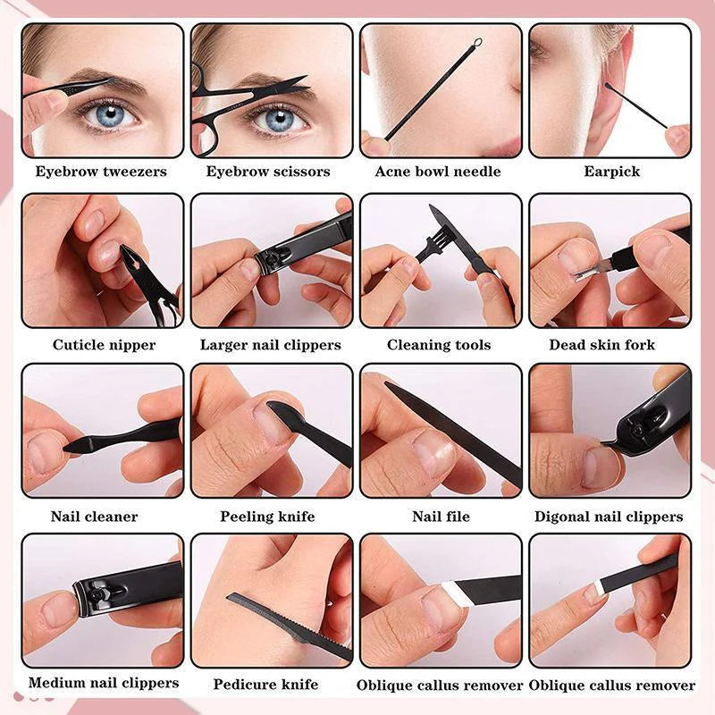 【💅 Ni treba iti v salon, lahko si privoščite razvajanje kar doma!】Komplet za nego nohtov 16 kosov (10 barv)