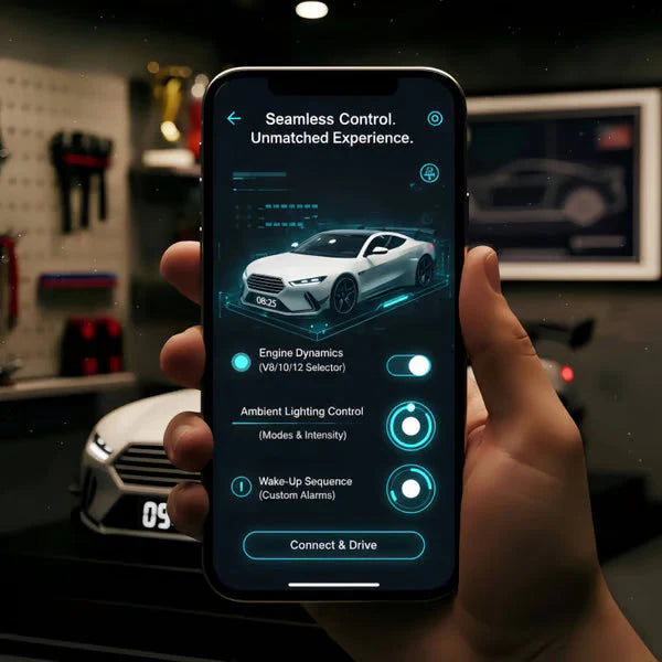 📢📢60 % POPUST !!🎅【🎁Najboljše božično darilo🎁】🎄Budilka s hiperavtomobilom – 🏎️GTR realističen motor in svetlobni učinki