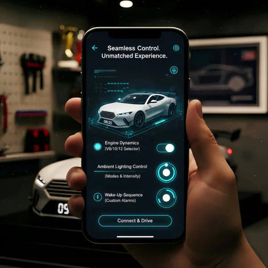 📢📢60 % POPUST !!🎅【🎁Najboljše božično darilo🎁】🎄Budilka s hiperavtomobilom – 🏎️GTR realističen motor in svetlobni učinki