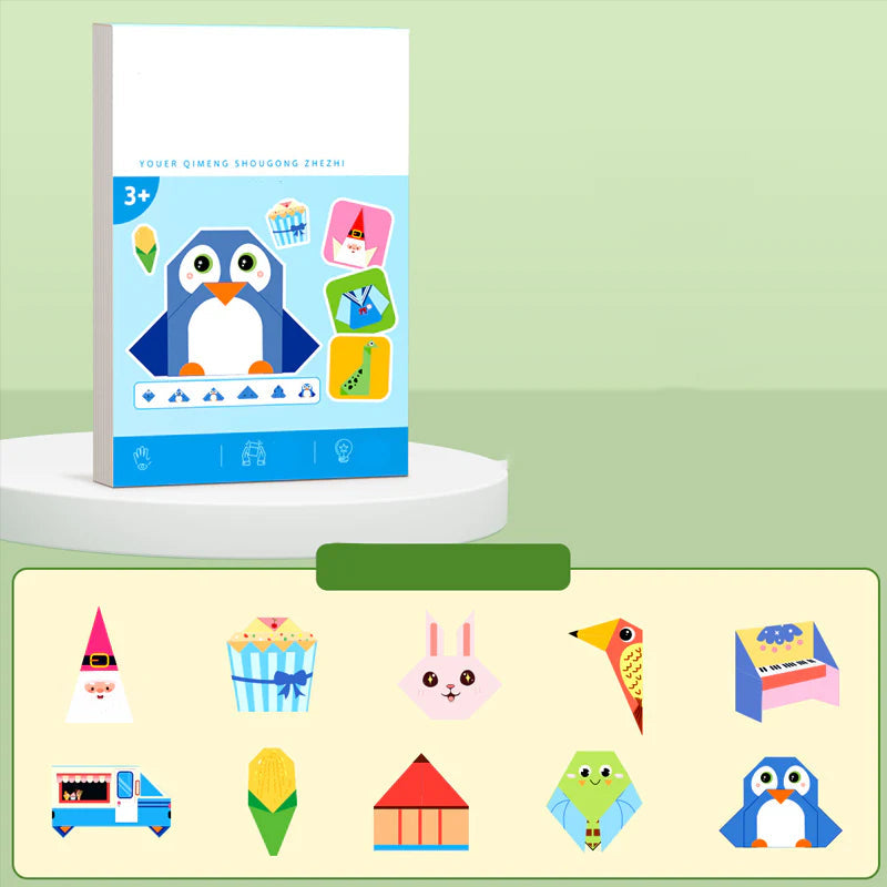 🎨 ORIGAMIJEVA KNJIGA ZA OTROKE - Origami knjiga s 30 projekti – Zabava + razvoj za otroke brez zaslonov!