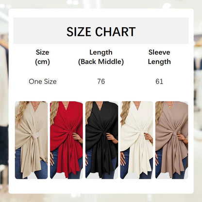 【👗 ❄️ Topla in vsestranska, popolna izbira za hladne zimske dni!】Ženski šal s križem spredaj