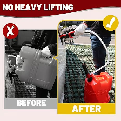 【⛽ Enostavno prenašajte gorivo ali tekočine brez dvigovanja】Prenosna baterijska črpalka