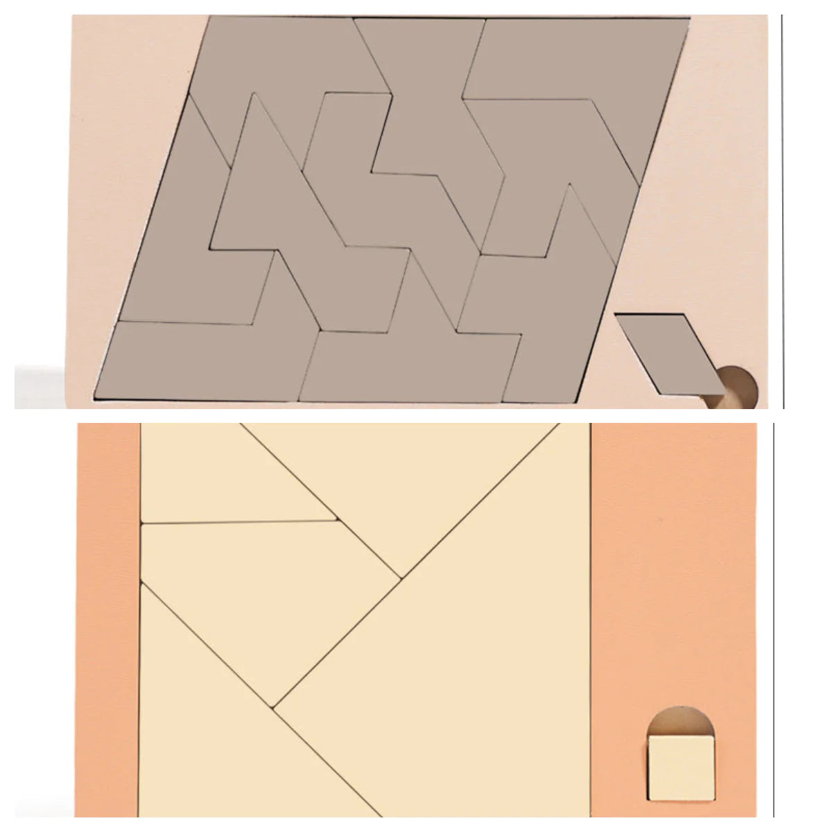 【🧩 Razvijajte miselne sposobnosti! Zabavni skupinski izzivi za vso družino!】Lesena tangram sestavljanka