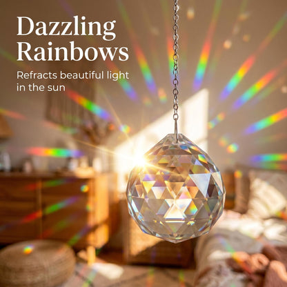 🌙🌈 Dekoratív napfényfogó függesztő szett – Kristály szivárványok és pozitív energia! ✨