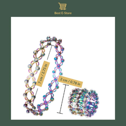 💍 2v1 Zapestnica + Prstan – Blešči CZ Diamanti + Nastavljiv Kroj! ✨