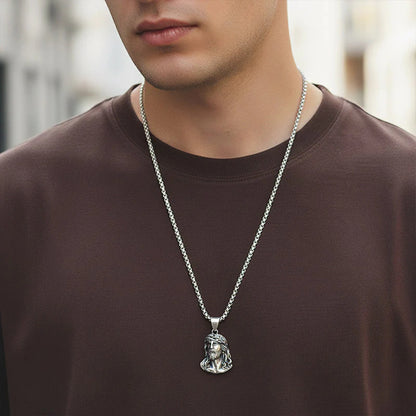 【🎁 Popolno darilo!】Ogrlica z obeskom, ki prikazuje podobo Jezusa