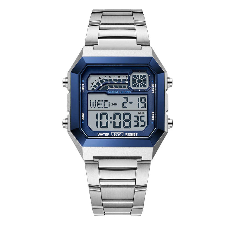 ⌚ Digitalna kvadratna unisex ura z osvetlitvijo – Jasno ponoči & odporna vsak dan! ✨