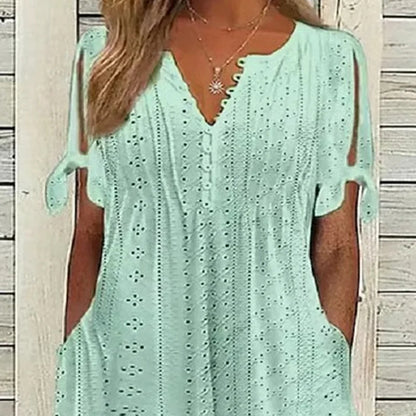 🥰Elegantna ženska obleka z V-izrezom