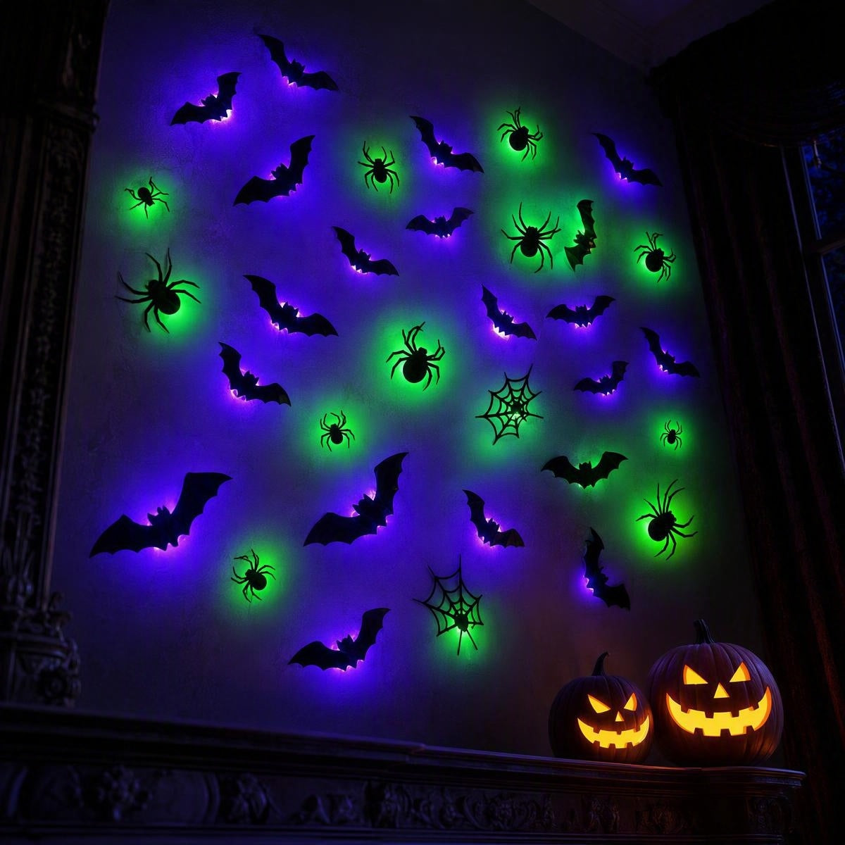 🦇 Halloween nalepke, ki svetijo v temi!