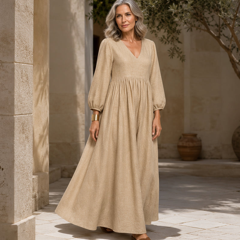 👗 Maxi obleka z V-izrezom – eleganca in udobje! ✨