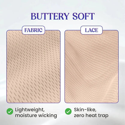 【1+1 brezplačno】Čipkasta brezšivna zračna majica z V-izrezom