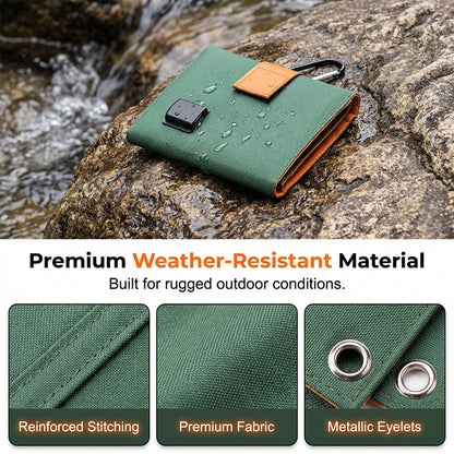 ☀️🧳 Összecsukható hordozható napelem USB-töltéssel – Túra és kemping kellék! ✨