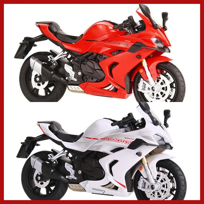 🌟 Model motornega kolesa 1:12 – Interaktivne luči + zvoki! 🏍️