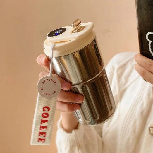 【🌡️ ☕ Uživajte v kavi pri vaši popolni temperaturi z lahkoto!】Vrček za kavo s prikazom temperature