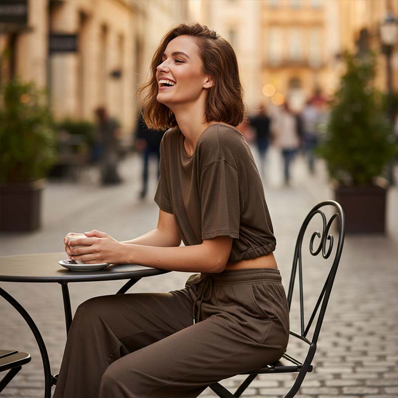 👗 Dvodelni komplet z odkritimi rameni – udobje in stil! ✨