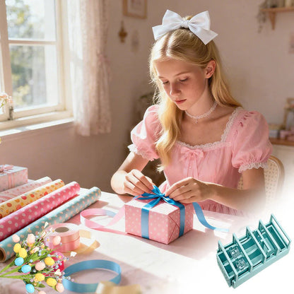 🔥Večfunkcijski podajalnik lepilnega traku - 18-segmentni sistem za hitro rezanje in organizator, ki prihrani prostor