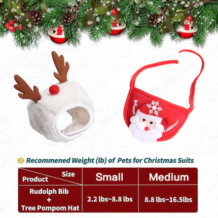 【🎄 Naj bo vaš ljubljenček v središču pozornosti v teh prazničnih časih!】Śliczne świąteczne stroje i dekoracje dla zwierząt domowych
