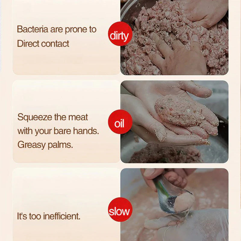 【🥩 Pripravite 5 popolnih mesnih kroglic z enim klikom】prosojni aparat za mesne kroglice