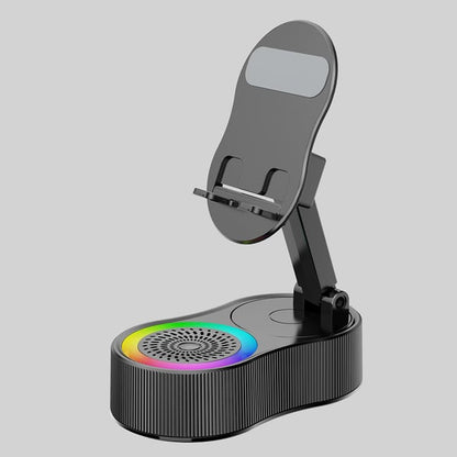 ⚡2025 Nadgrajeno stojalo za mobilni telefon z indukcijskim zvočnikom/prenosno baterijo/atmosfersko lučko