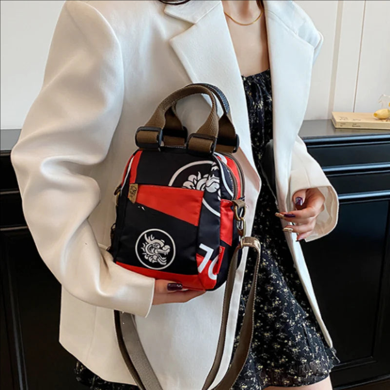 👝Ženska modna večplastna torba čez ramo s potiskom⏰Časovno omejena polovična cena