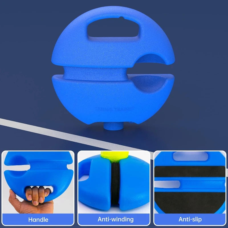 🎾Prenosni solo teniški trenažer | Trpežna visokoelastična podlaga za odboj za vadbo kadar koli