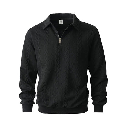 🧥 Moški Pleteni Pulover S Pol Zadrgo – Eleganca In Udobje Za Vsak Priložnost! ✨
