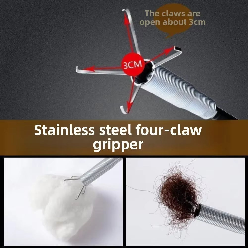 🪠🔧Kremčasti odtočni filter s štirikrakim orodjem za ekstrakcijo