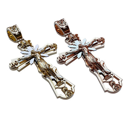 【✝️ Popolna fuzija vere in mode!】Ogrlica z obeskom, ki prikazuje Jezusa