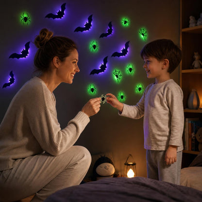 🦇 Halloween nalepke, ki svetijo v temi!
