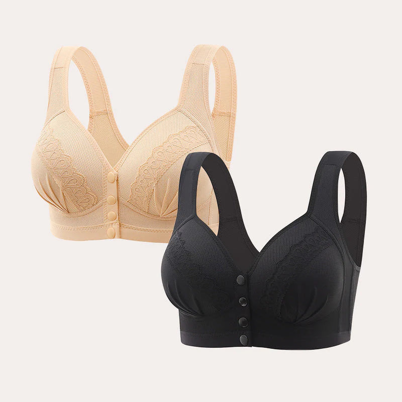 🤩Drugi izdelek -40%🤩Bombažni modrček z zapenjanjem spredaj, zračen in prijazen do kože 【1+1 brezplačno】