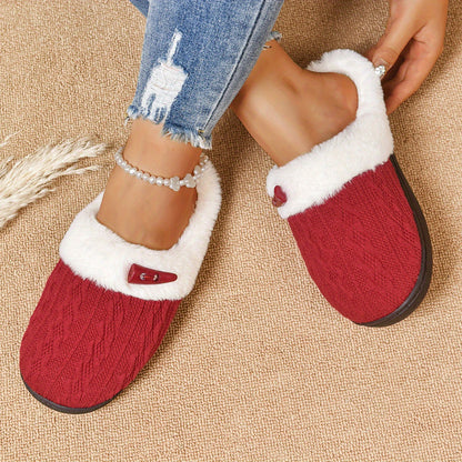 【🧦 Naj vam toplina in udobje v zaprtih prostorih ves dan pridejo prav!】Plišasti copati za notranje prostore s flis podlogo za toploto