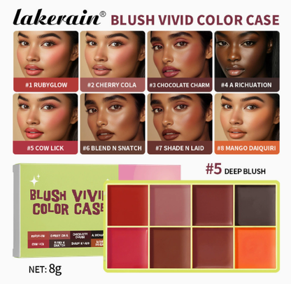 🌸 Paleta večbarvnih rdečil za lica – 8 odtenkov!