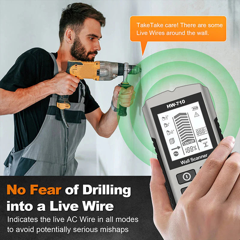 【⏰Časovno omejena polovična cena】Ročni detektor kovin in sten 2 v 1 – Poiščite kovino in skrite žice v nekaj sekundah!