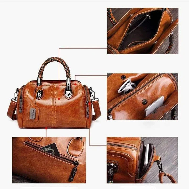 🎒Ženska usnjena torba velike prostornine