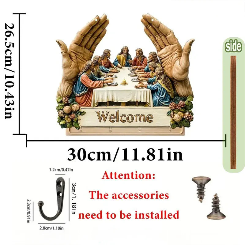 【⏰Časovno omejena polovična cena】Stenski dekorativni leseni obešalnik za ključe