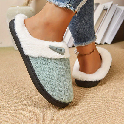 【🧦 Naj vam toplina in udobje v zaprtih prostorih ves dan pridejo prav!】Plišasti copati za notranje prostore s flis podlogo za toploto