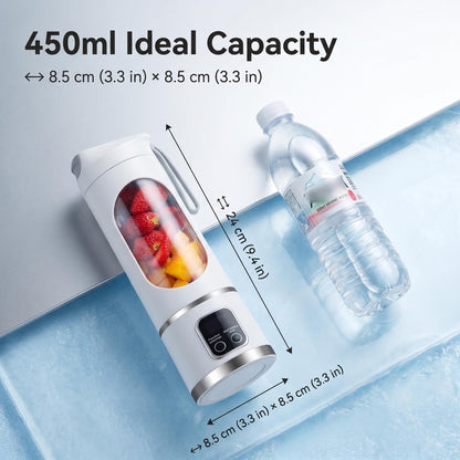 450 ml-es digitális, hordozható, vezeték nélküli gyümölcscentrifuga-pohár
