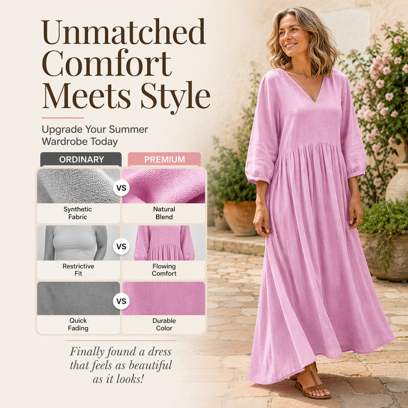 👗 Maxi obleka z V-izrezom – eleganca in udobje! ✨
