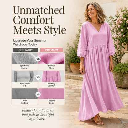 👗 Maxi obleka z V-izrezom – eleganca in udobje! ✨