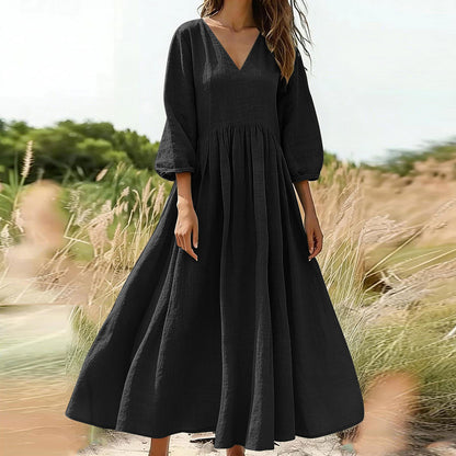 👗 Maxi obleka z V-izrezom – eleganca in udobje! ✨