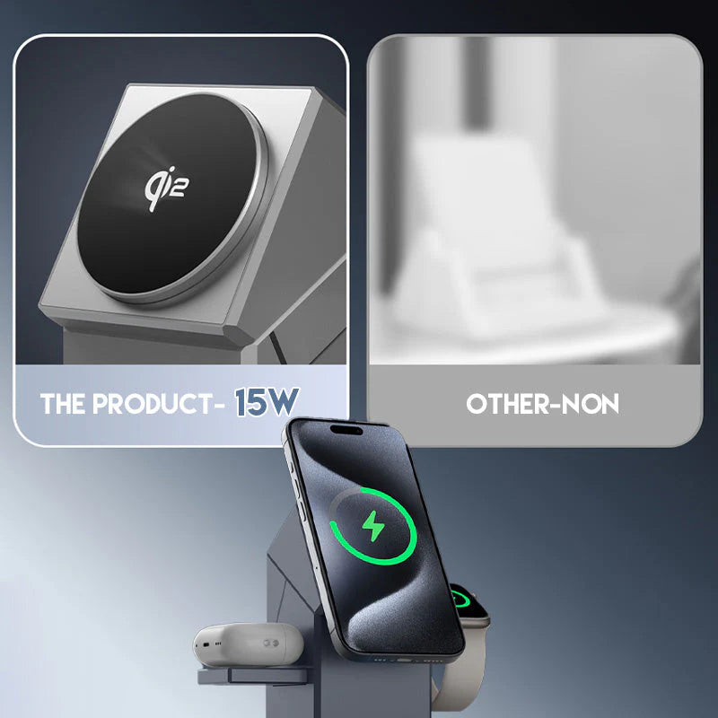 😱 Nered kablov in prazne naprave? 3 v 1 zložljiva magnetna brezžična polnilna postaja! 🔌⚡