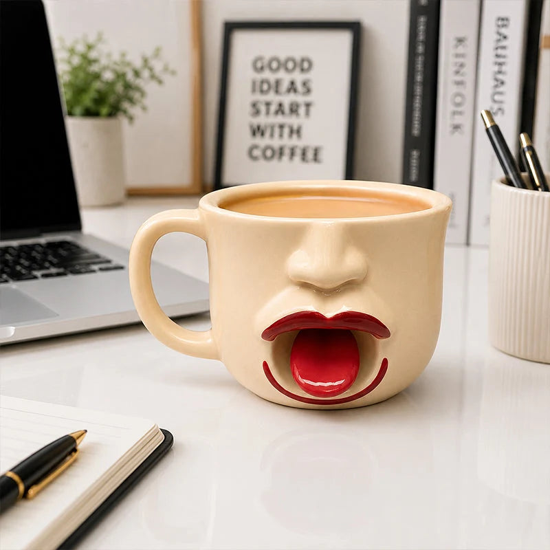 👅 Zabaven keramični lonček z jezičkom – smeh v vsakem požirku! ✨