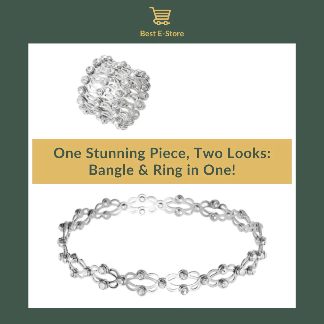 💍 2v1 Zapestnica + Prstan – Blešči CZ Diamanti + Nastavljiv Kroj! ✨