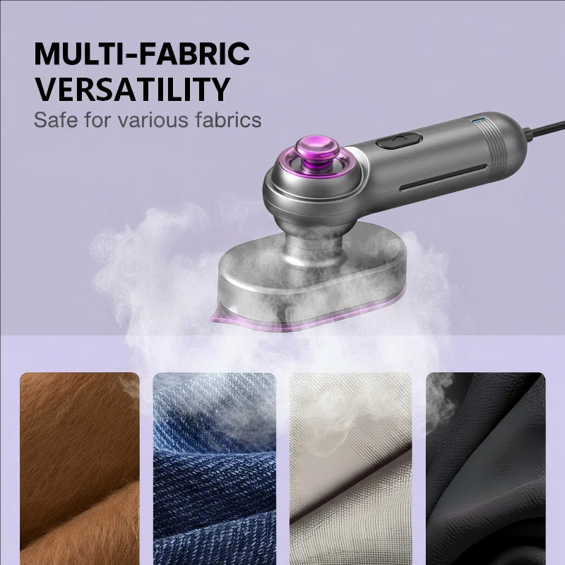 ✨ Prenosni Parni Likalnik – 20s Ogrevanje + Vse Tkanine + Kompaktno! 👕