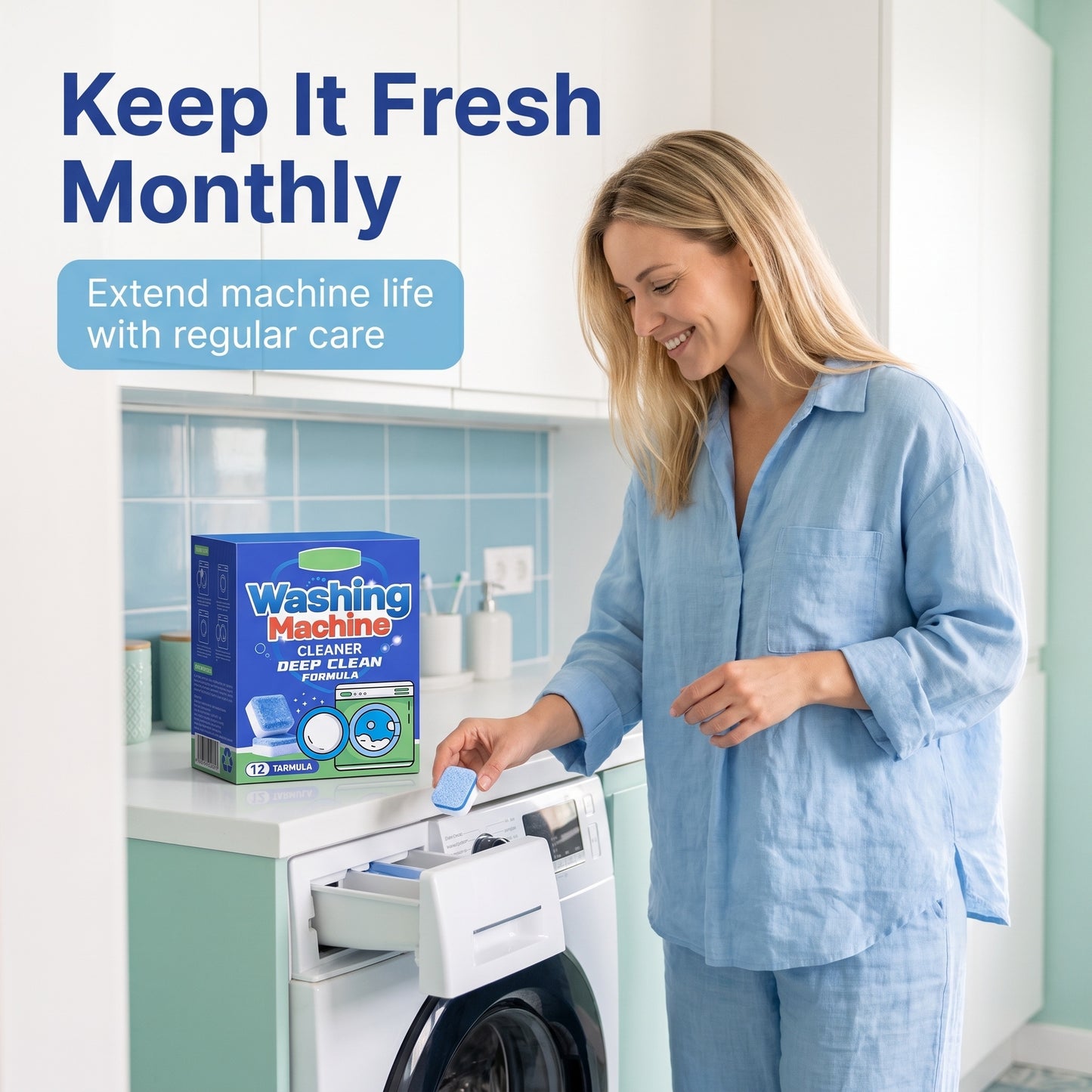 🧼 Tablete za čiščenje pralnega stroja – odstrani vodni kamen in vonj! ✨[🎁Več ko kupite, več popustov dobite]