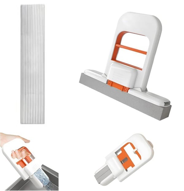 【🎁Več ko kupite, več popustov dobite】Nový mini skladací stolový mop 2025 - Odolný mop bez použitia rúk