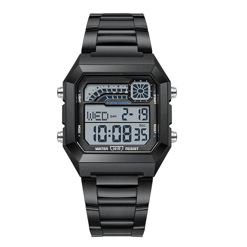 ⌚ Digitalna kvadratna unisex ura z osvetlitvijo – Jasno ponoči & odporna vsak dan! ✨